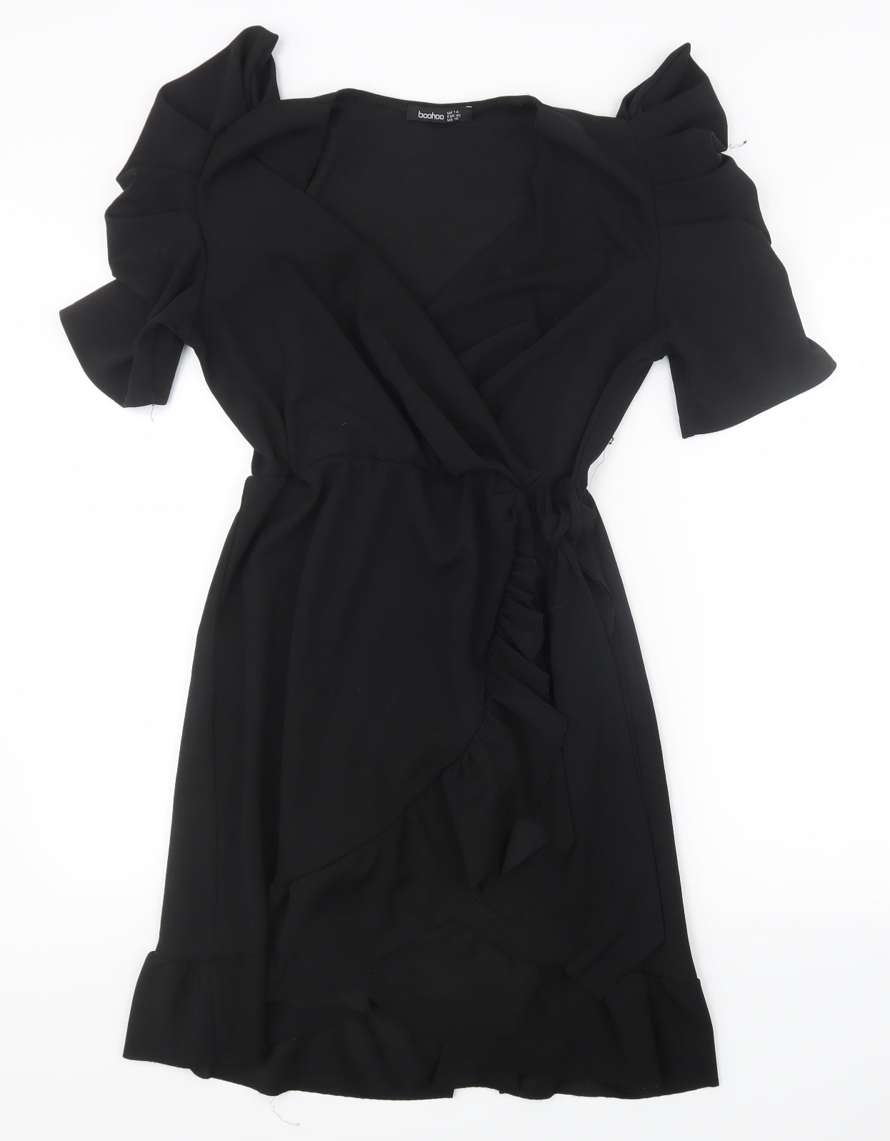 Boohoo Womens Black   Shirt Dress  Size 14