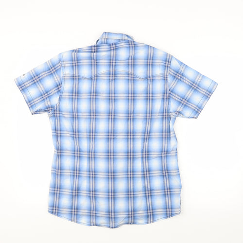 Lambretta Mens Blue Check   Button-Up Size S