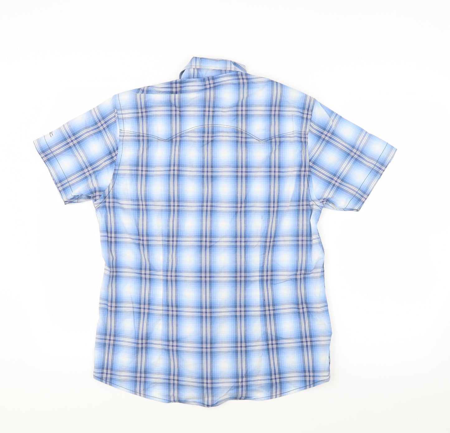 Lambretta Mens Blue Check   Button-Up Size S