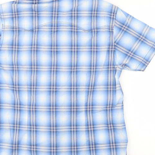 Lambretta Mens Blue Check   Button-Up Size S