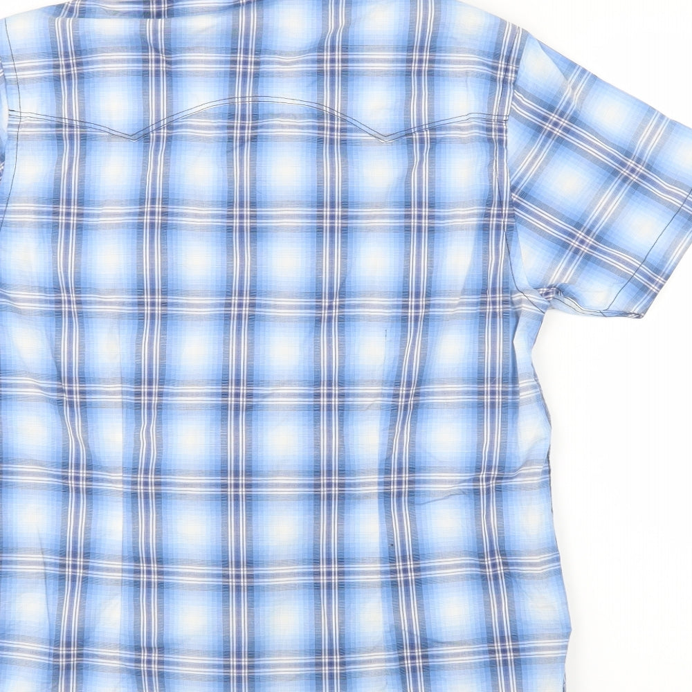 Lambretta Mens Blue Check   Button-Up Size S