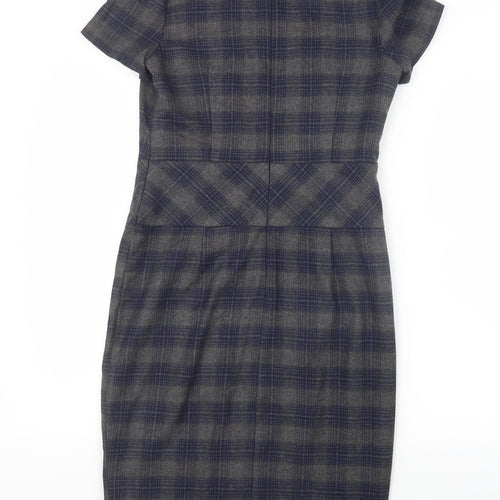 NEXT Womens Blue Check  Pencil Dress  Size 8