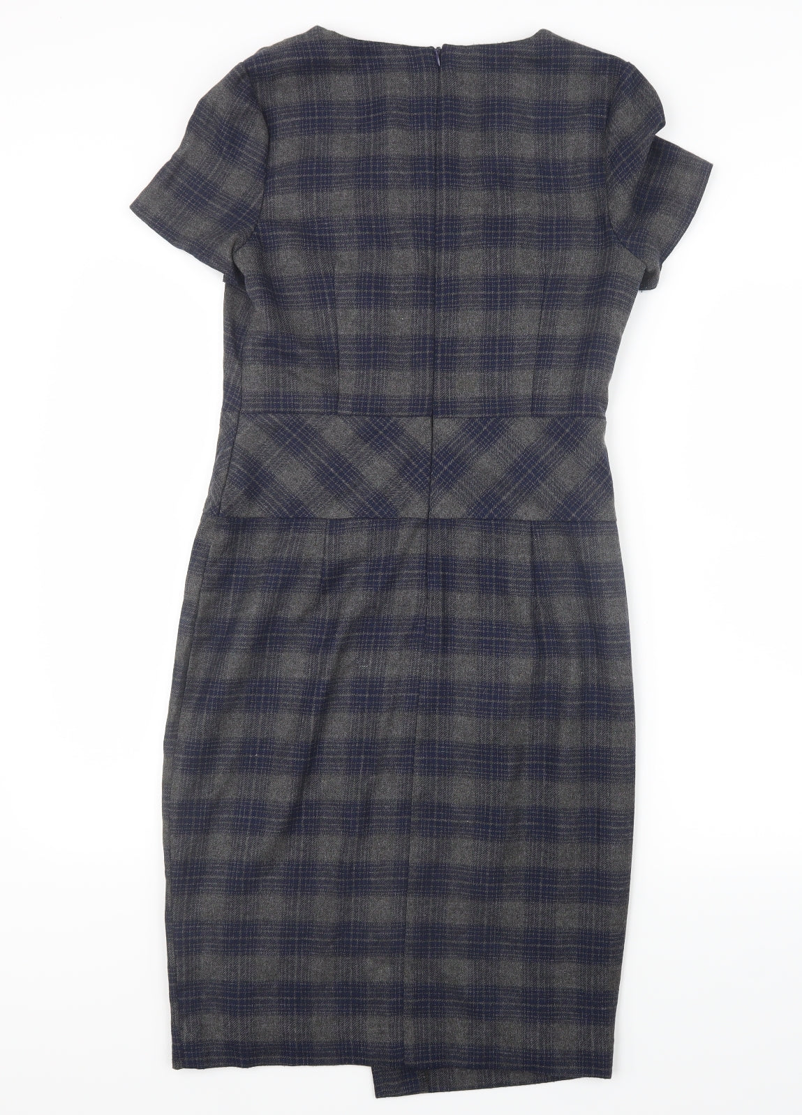NEXT Womens Blue Check  Pencil Dress  Size 8