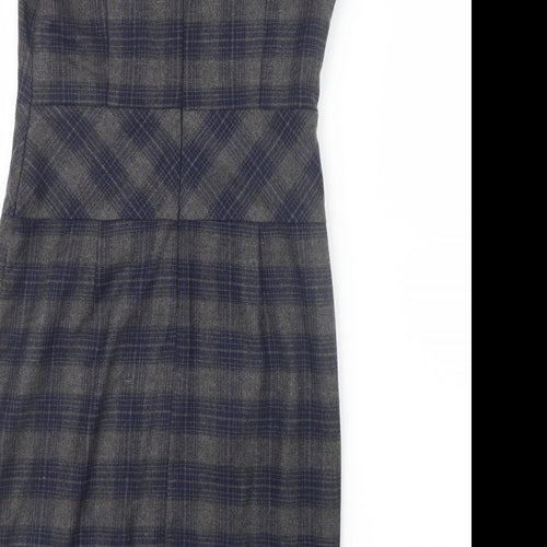 NEXT Womens Blue Check  Pencil Dress  Size 8