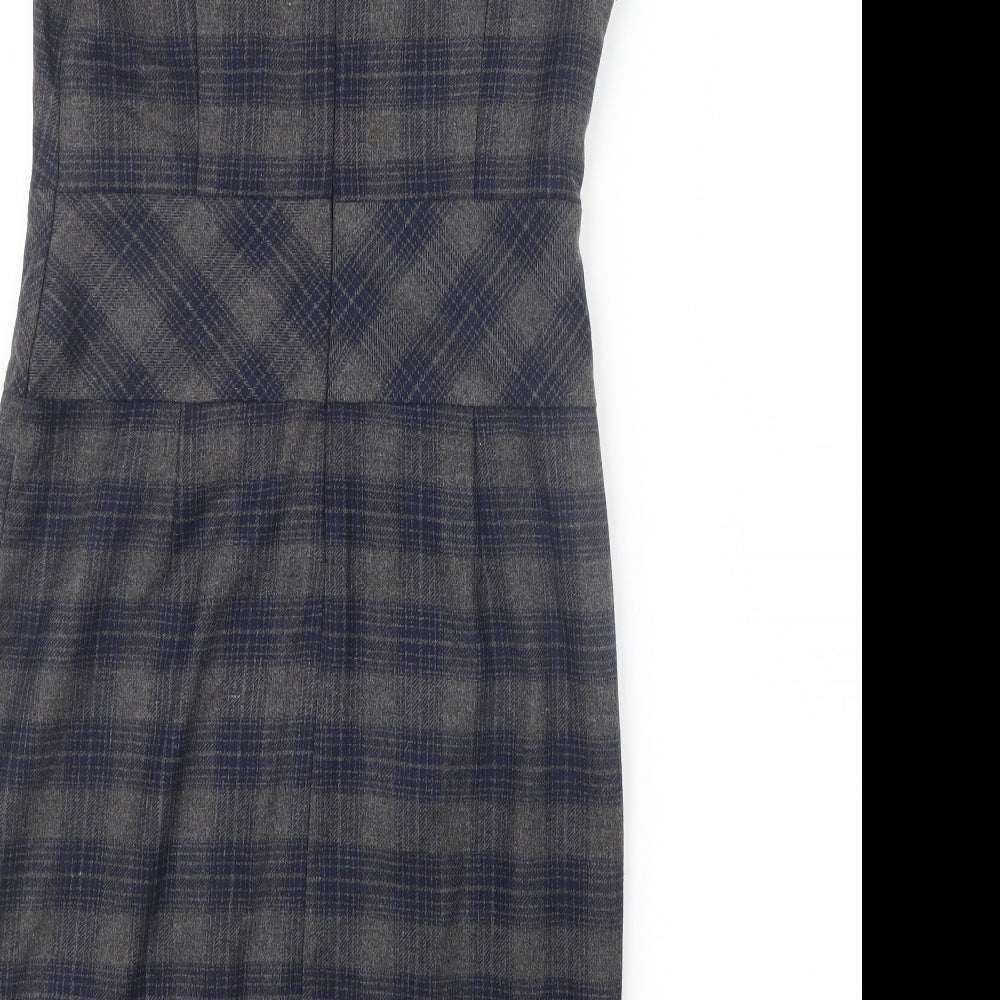 NEXT Womens Blue Check  Pencil Dress  Size 8