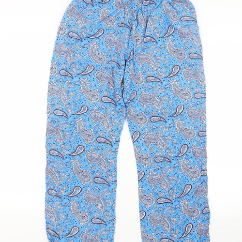 Love To Lounge Womens Blue Paisley  Capri Pyjama Pants Size 10