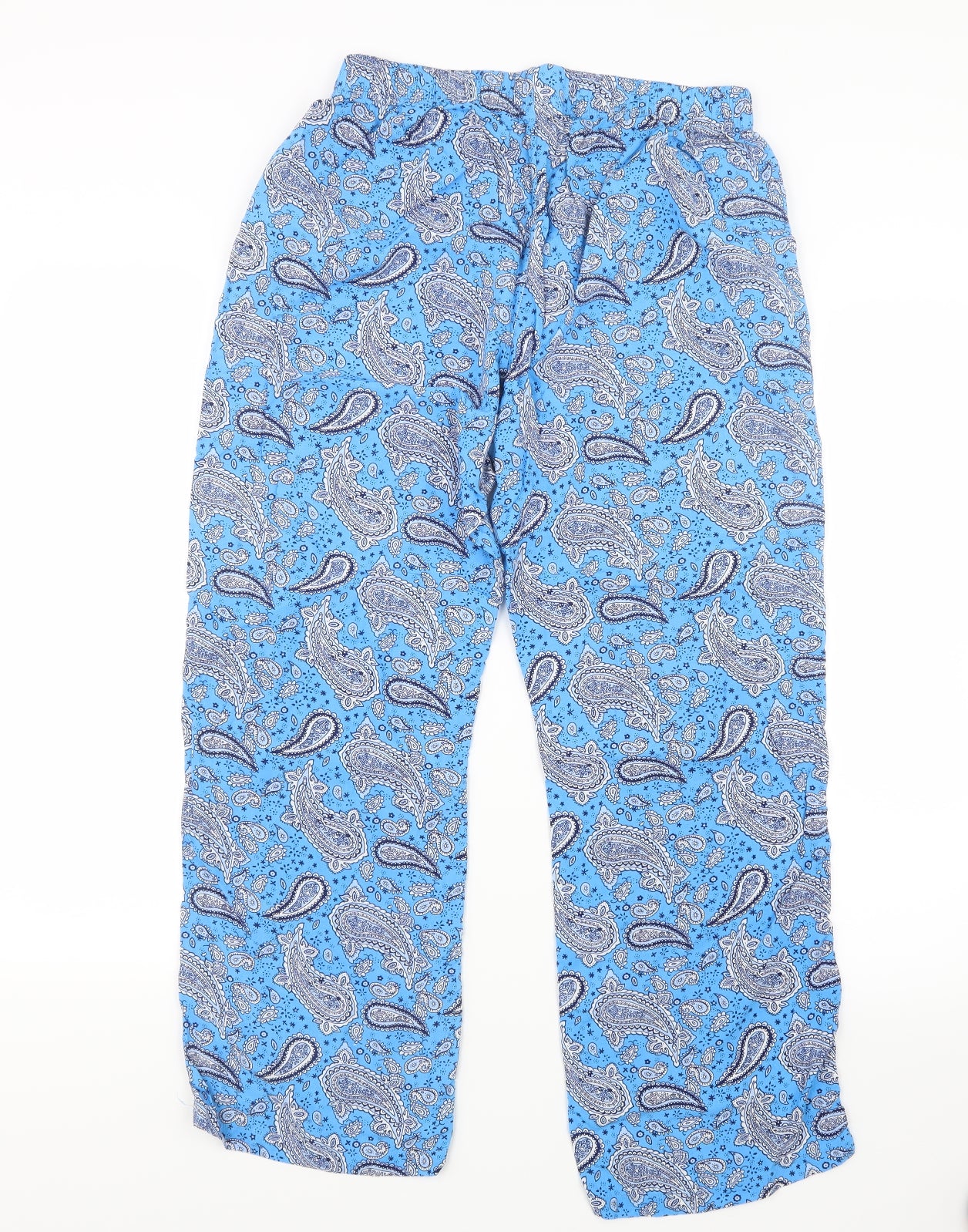 Love To Lounge Womens Blue Paisley  Capri Pyjama Pants Size 10