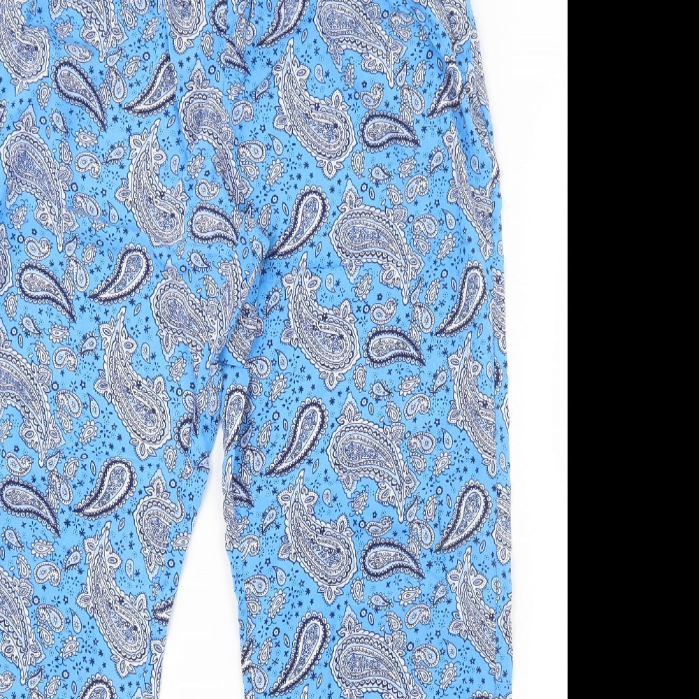 Love To Lounge Womens Blue Paisley  Capri Pyjama Pants Size 10