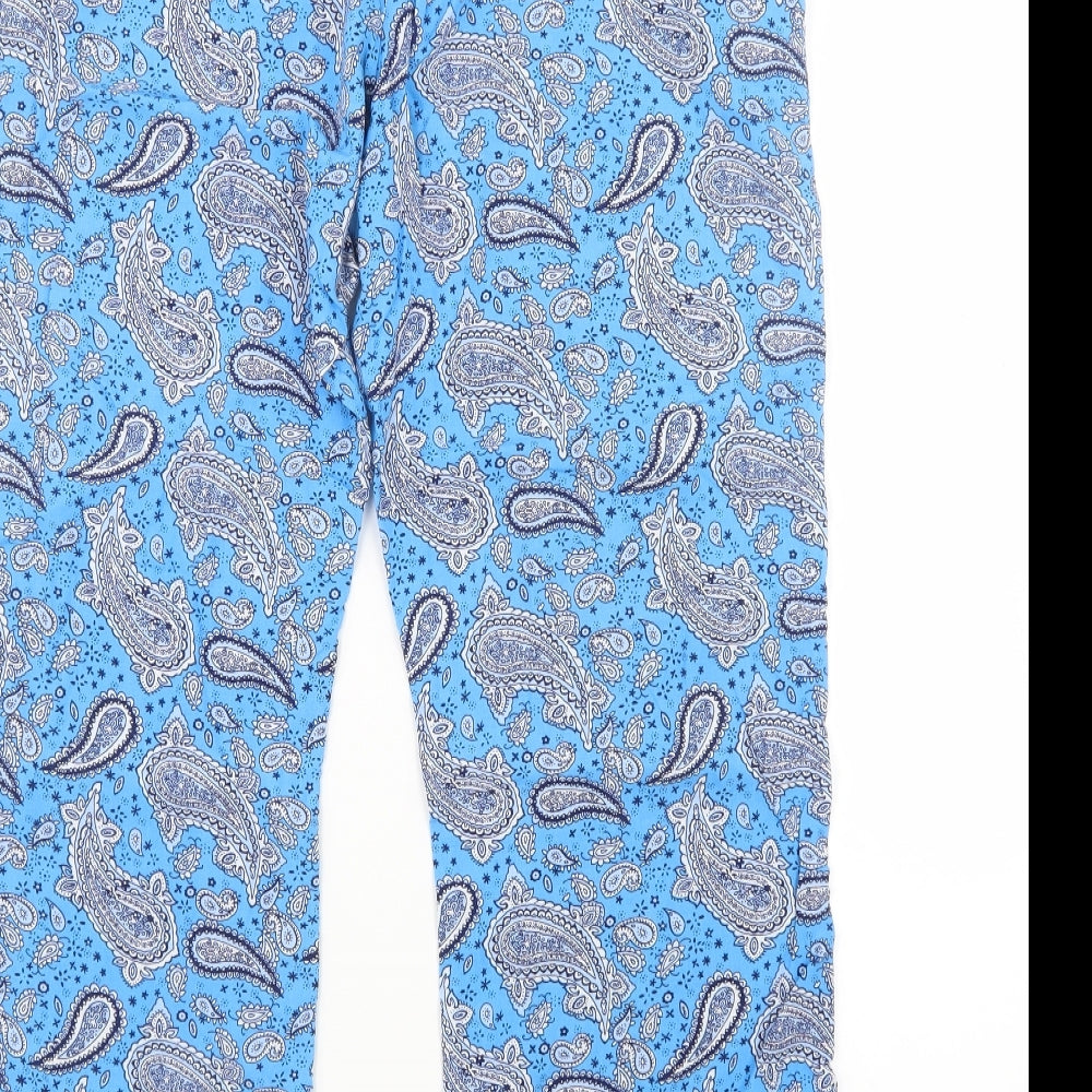 Love To Lounge Womens Blue Paisley  Capri Pyjama Pants Size 10