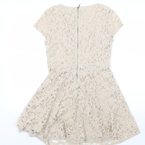 Marks and Spencer Womens Beige  Lace Mini  Size 8