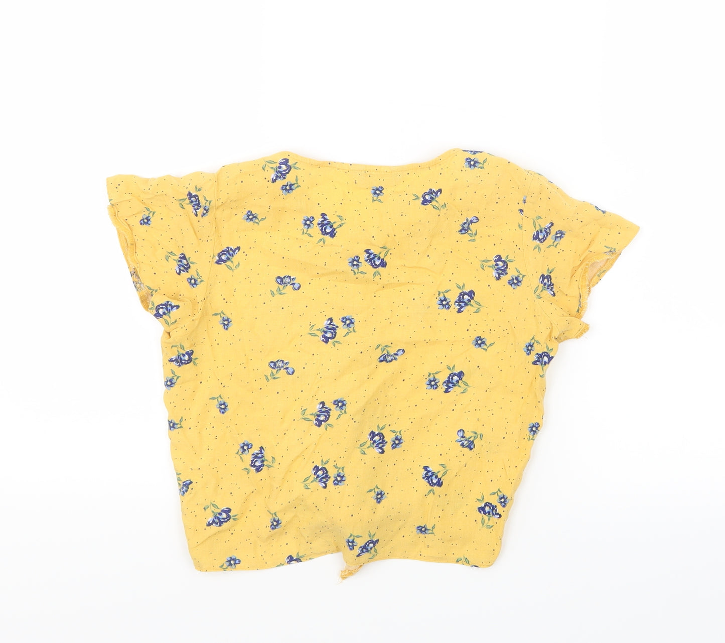 Primark Girls Yellow Floral  Basic T-Shirt Size 10-11 Years