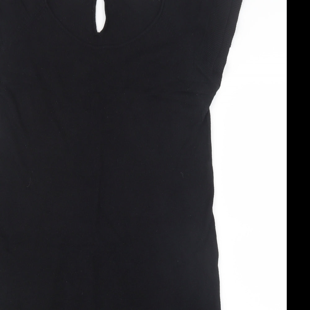 O STIN Womens Black  Knit Jumper Dress  Size L