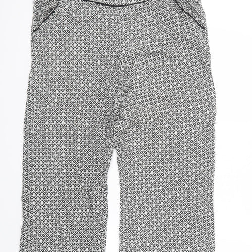 Dorothy Perkins Womens Black Geometric  Trousers  Size 16 L25 in