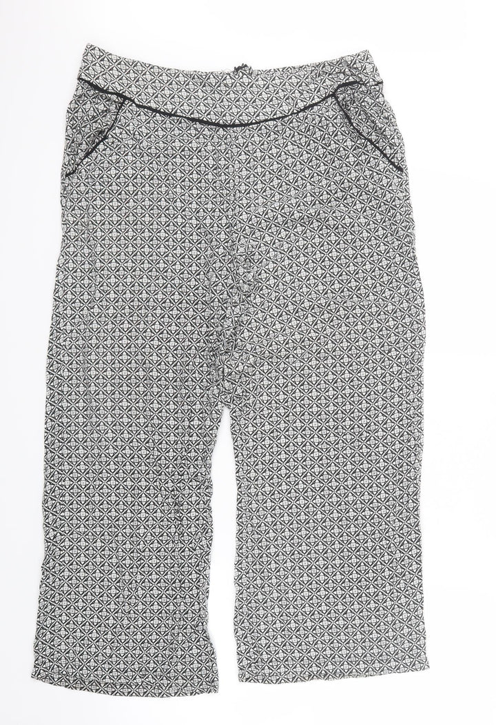 Dorothy Perkins Womens Black Geometric  Trousers  Size 16 L25 in