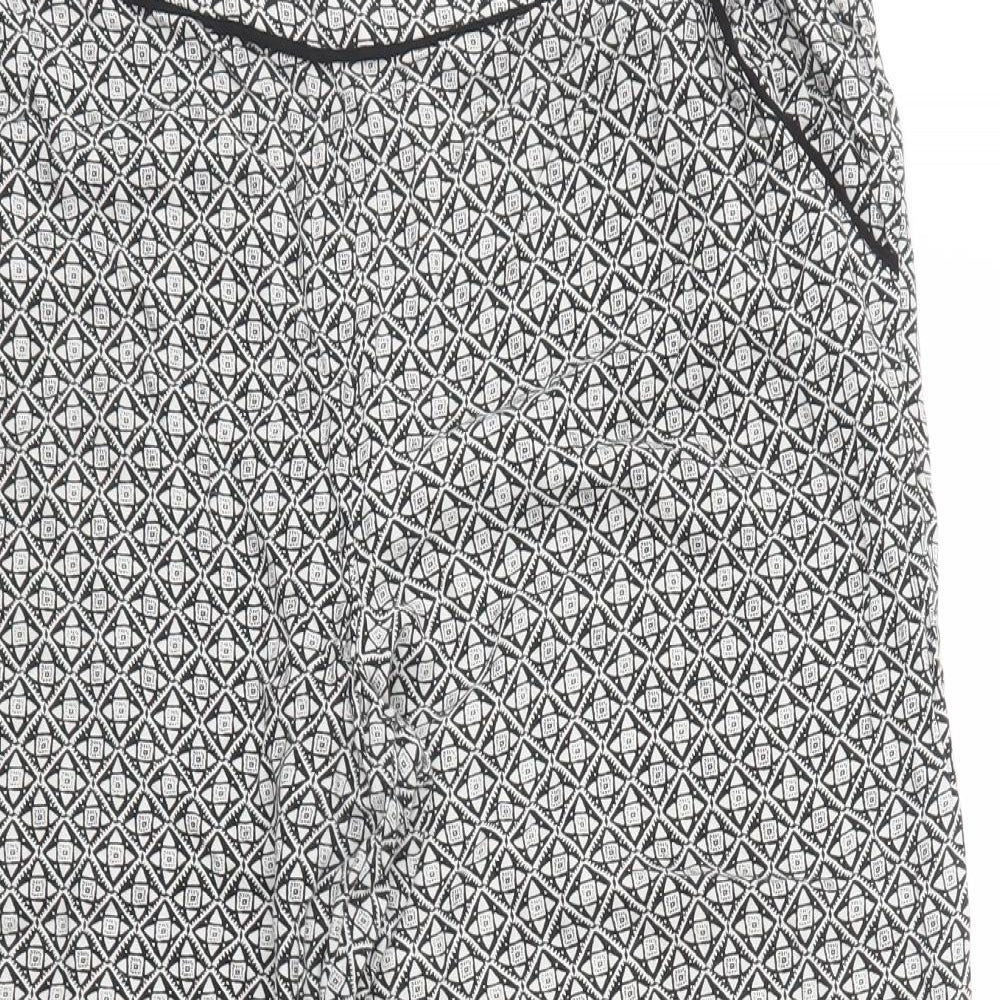 Dorothy Perkins Womens Black Geometric  Trousers  Size 16 L25 in