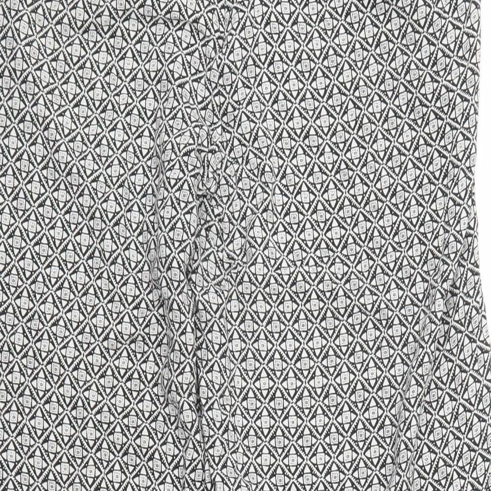 Dorothy Perkins Womens Black Geometric  Trousers  Size 16 L25 in