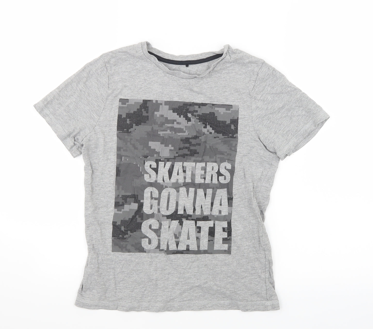 George Boys Grey   Basic T-Shirt Size 12-13 Years