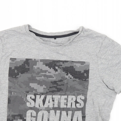 George Boys Grey   Basic T-Shirt Size 12-13 Years