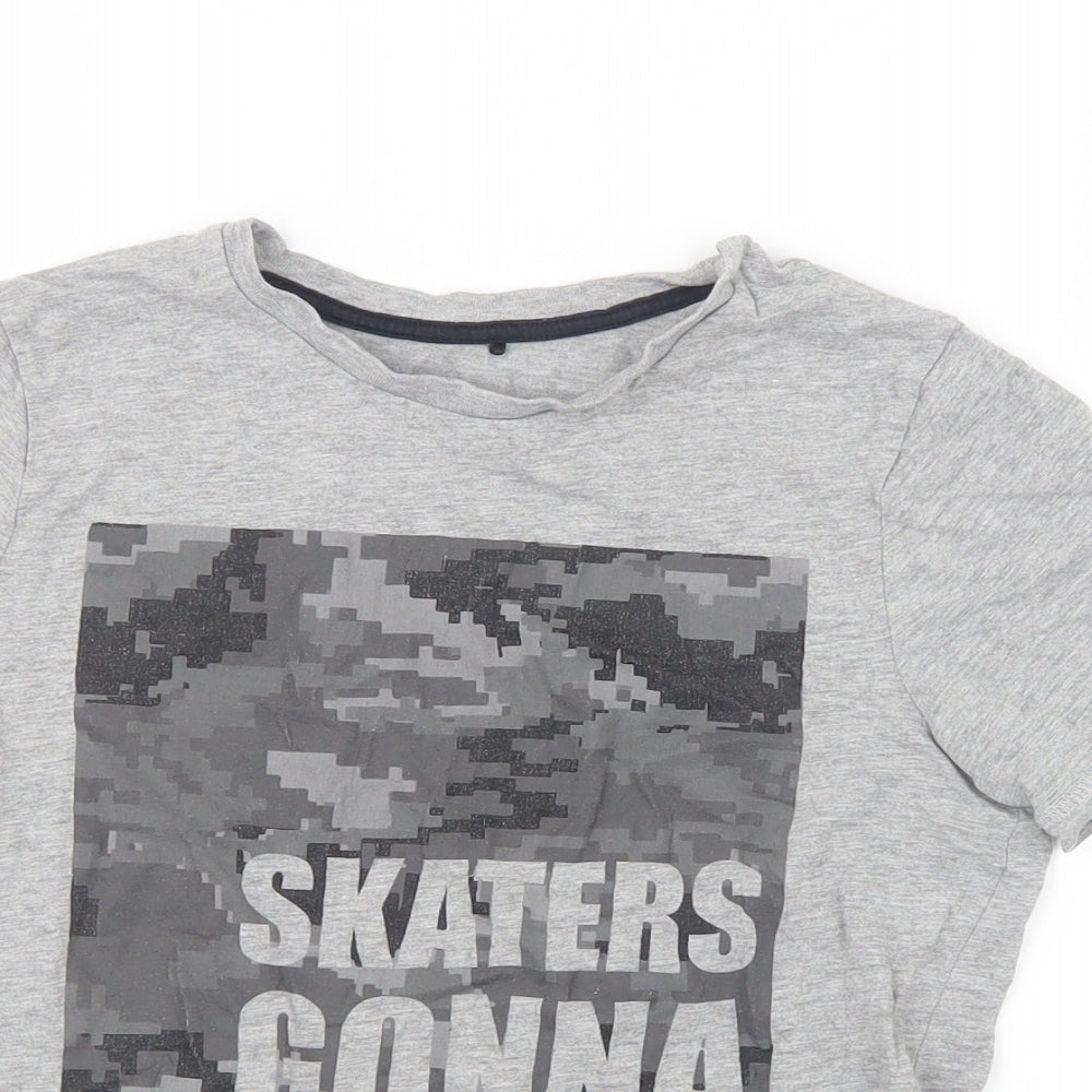 George Boys Grey   Basic T-Shirt Size 12-13 Years