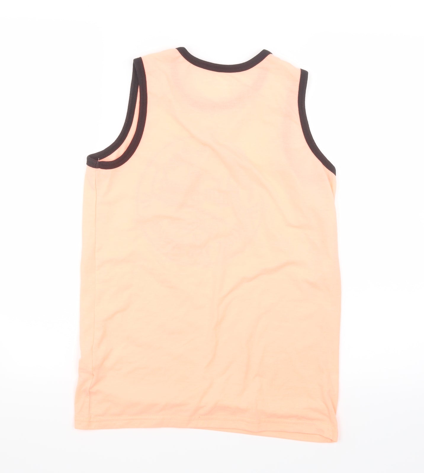 Primark Boys Orange   Basic Tank Size 11-12 Years  - Neon