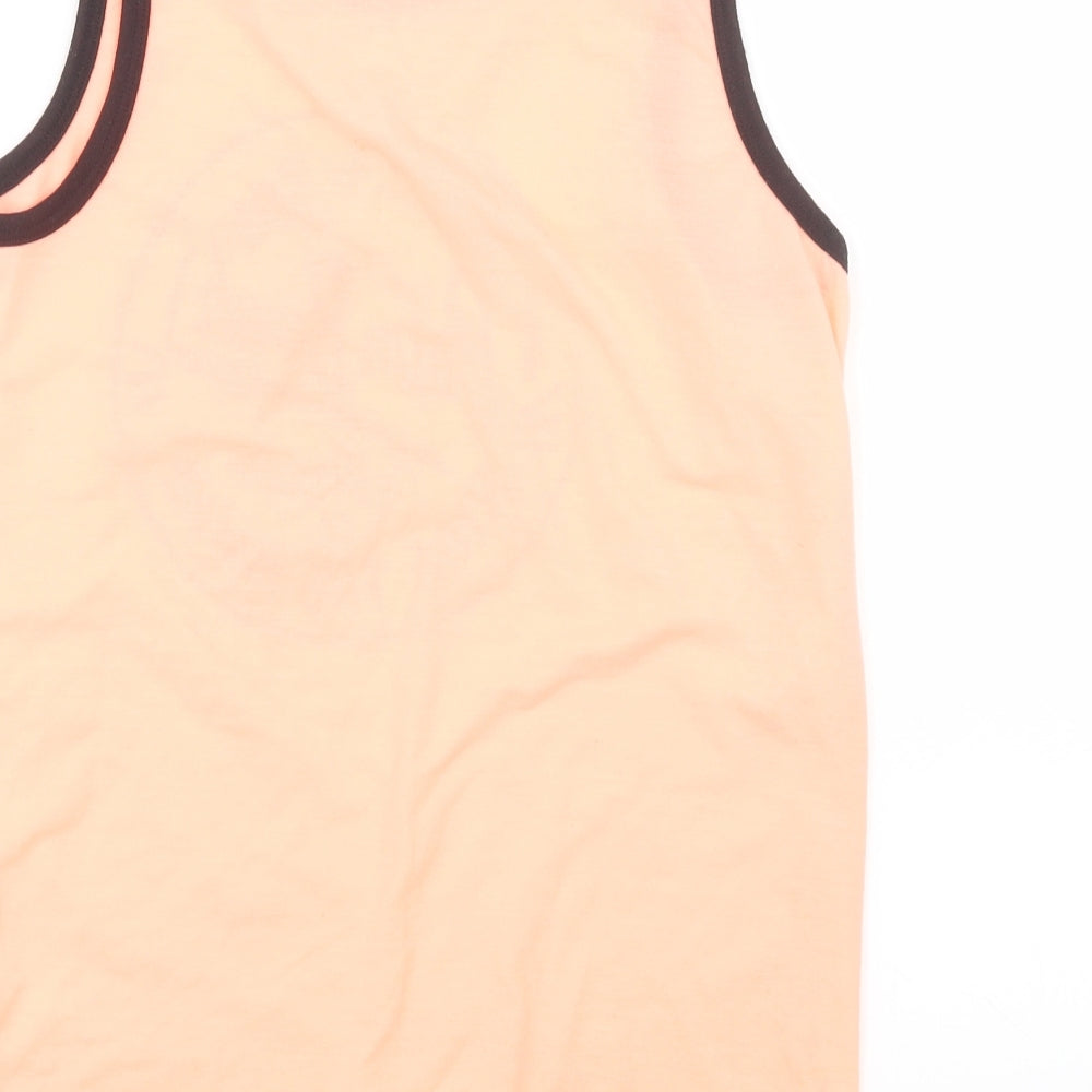 Primark Boys Orange   Basic Tank Size 11-12 Years  - Neon