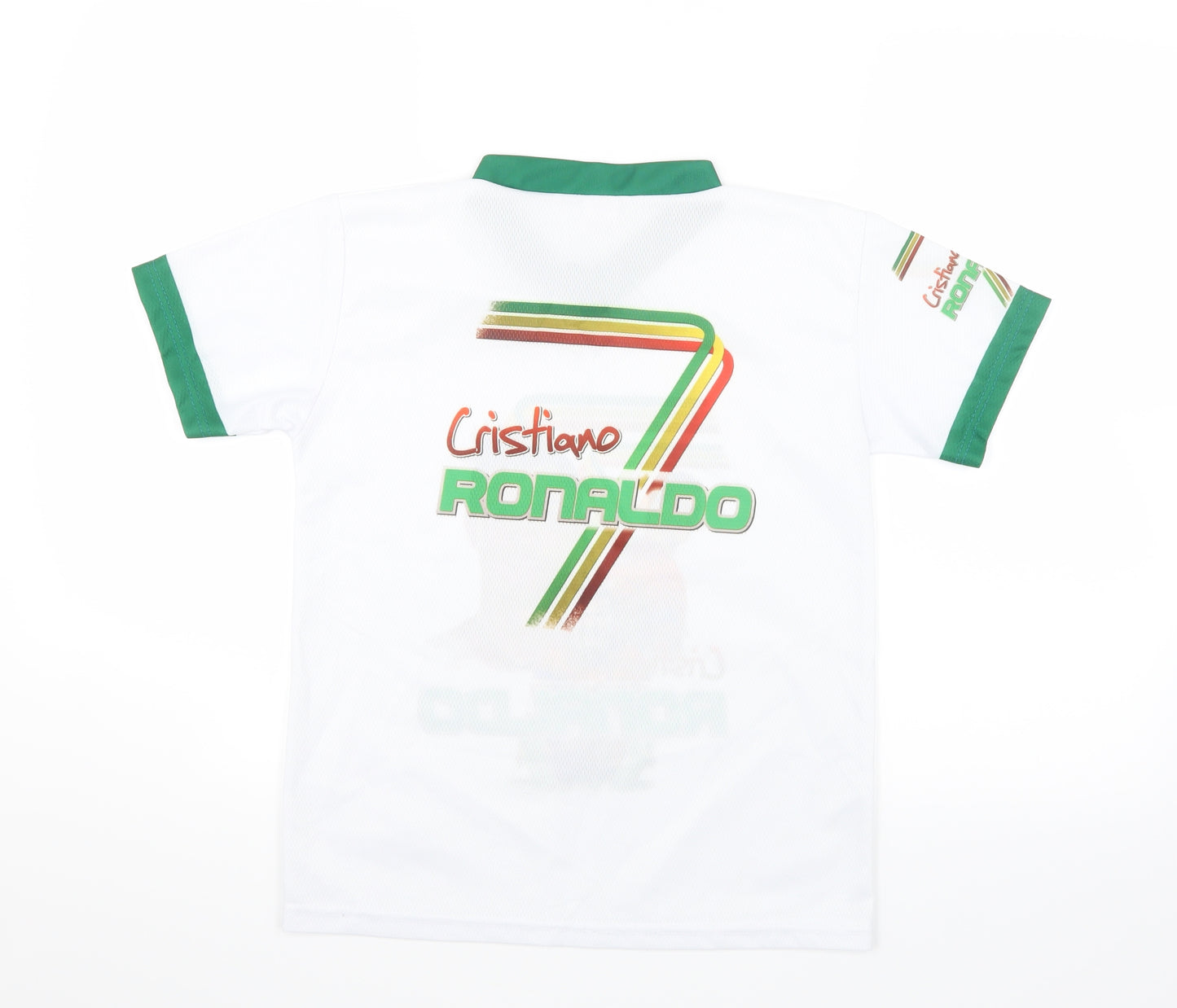 Preworn Boys White   Basic T-Shirt Size 8 Years  - Cristiano Ronaldo