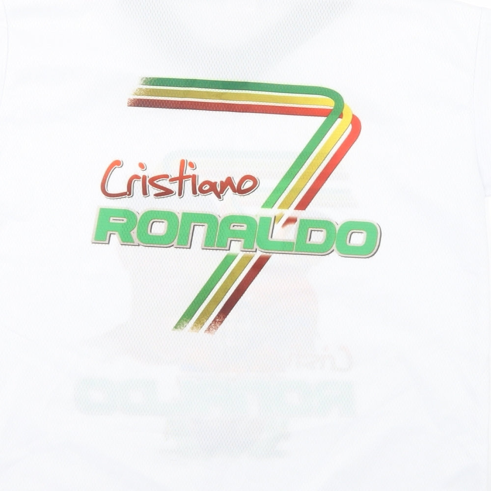 Preworn Boys White   Basic T-Shirt Size 8 Years  - Cristiano Ronaldo