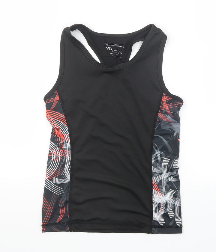 Young Dimension Girls Black   Basic Tank Size 10-11 Years