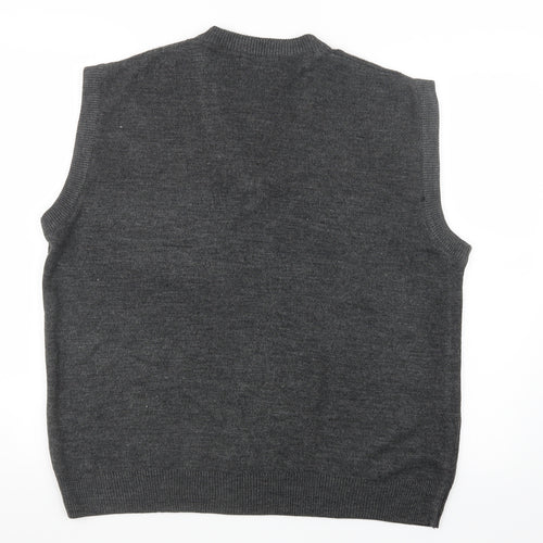 Raghav Mens Grey  Knit Pullover Jumper Size L