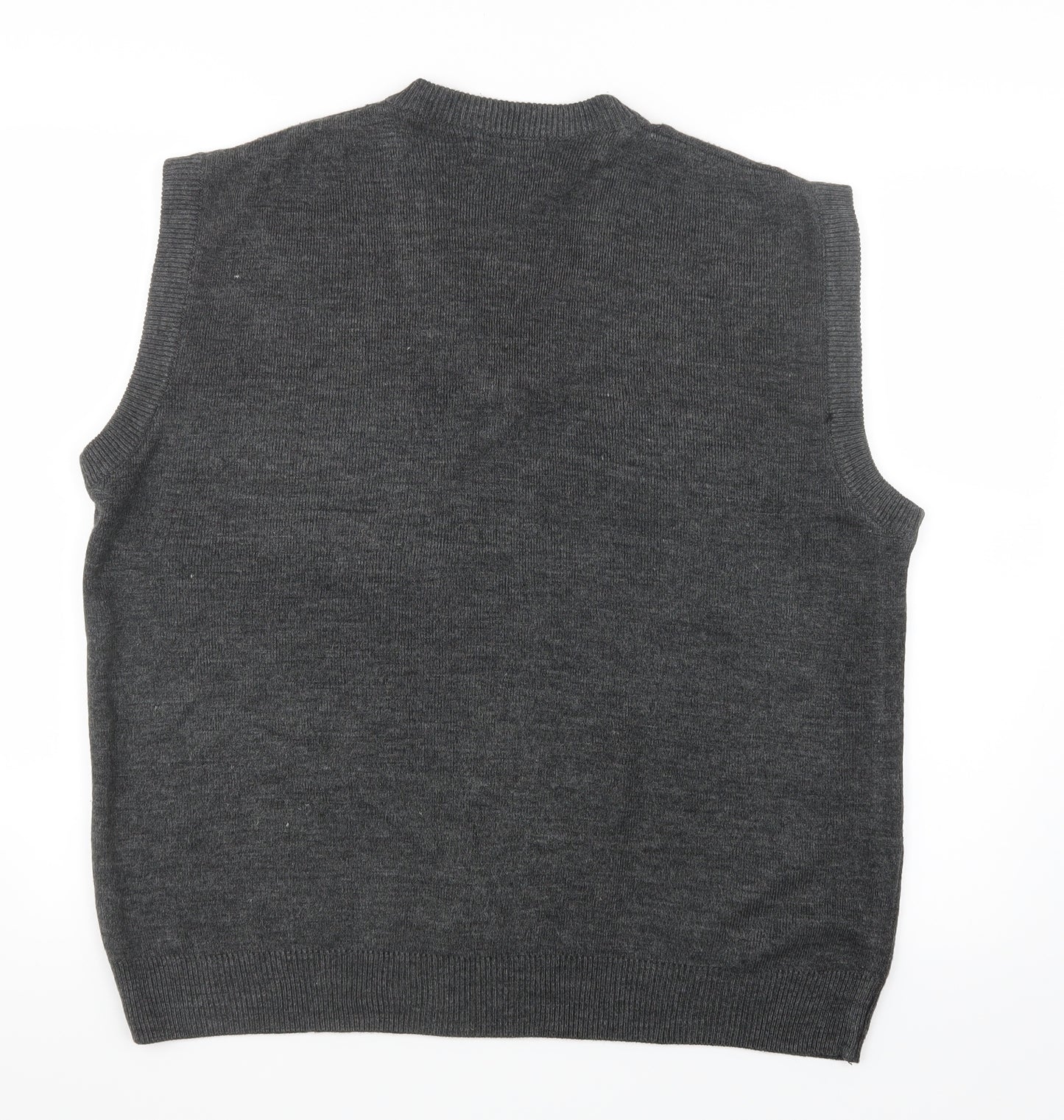 Raghav Mens Grey  Knit Pullover Jumper Size L