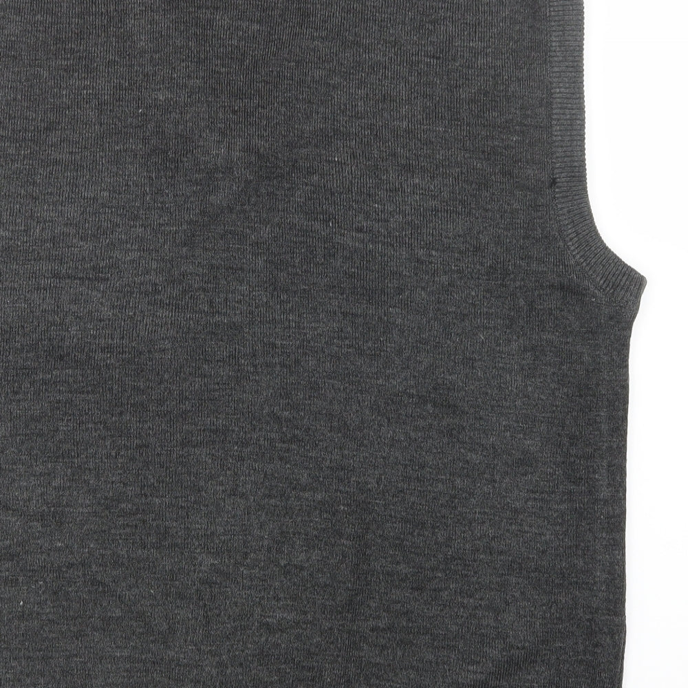 Raghav Mens Grey  Knit Pullover Jumper Size L