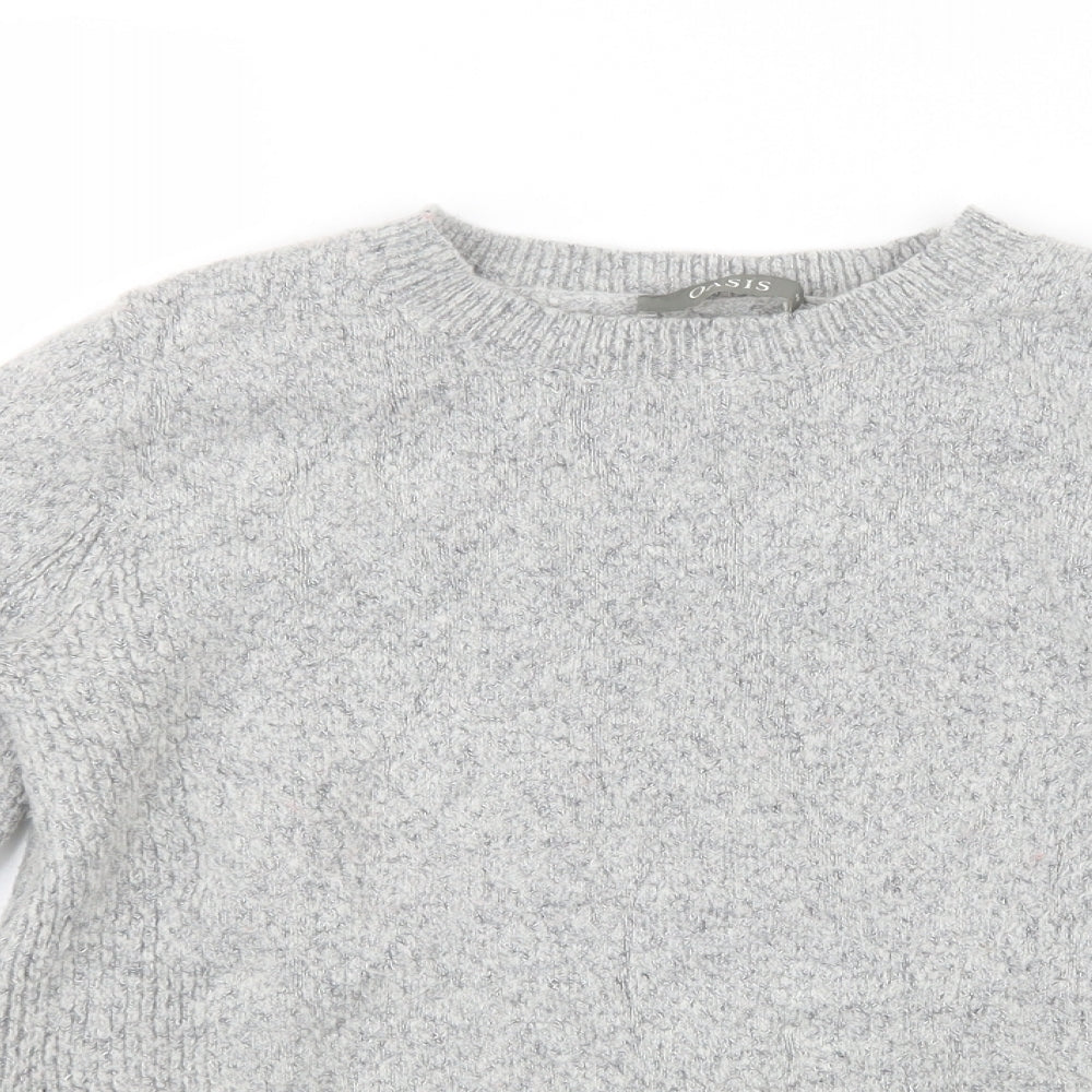 Oasis Womens Grey  Knit Pullover Jumper Size M