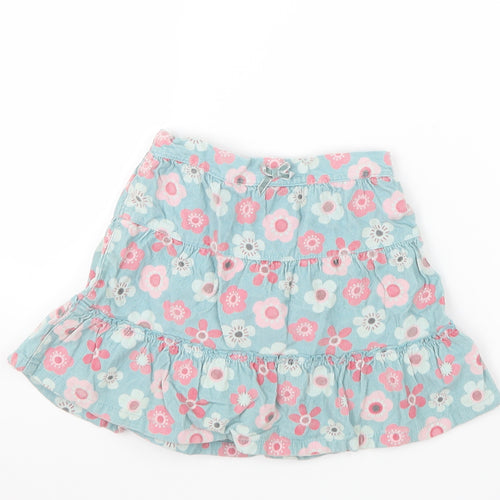 Cherokee Girls Green Floral  A-Line Skirt Size 2-3 Years