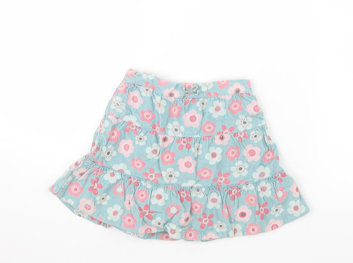 Cherokee Girls Green Floral  A-Line Skirt Size 2-3 Years