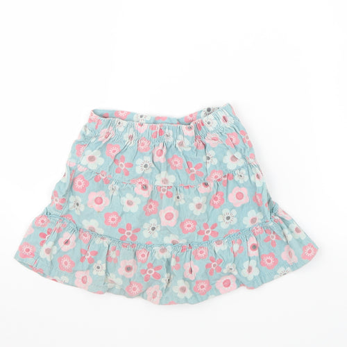 Cherokee Girls Green Floral  A-Line Skirt Size 2-3 Years
