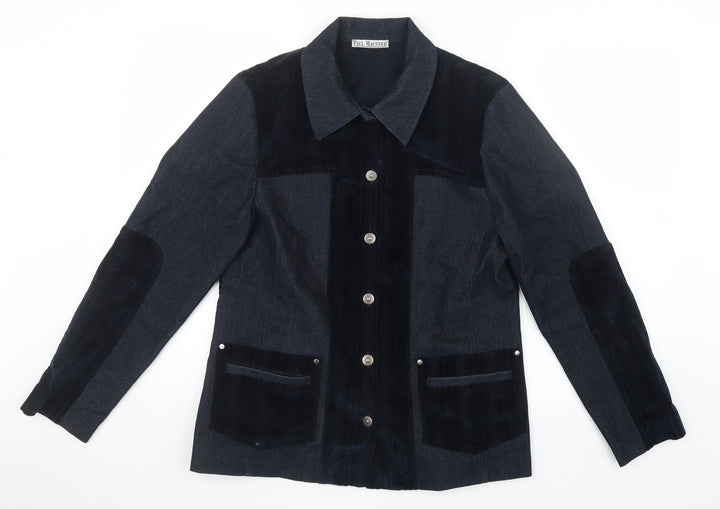 Paul Mausner Womens Blue Jacket Size 14