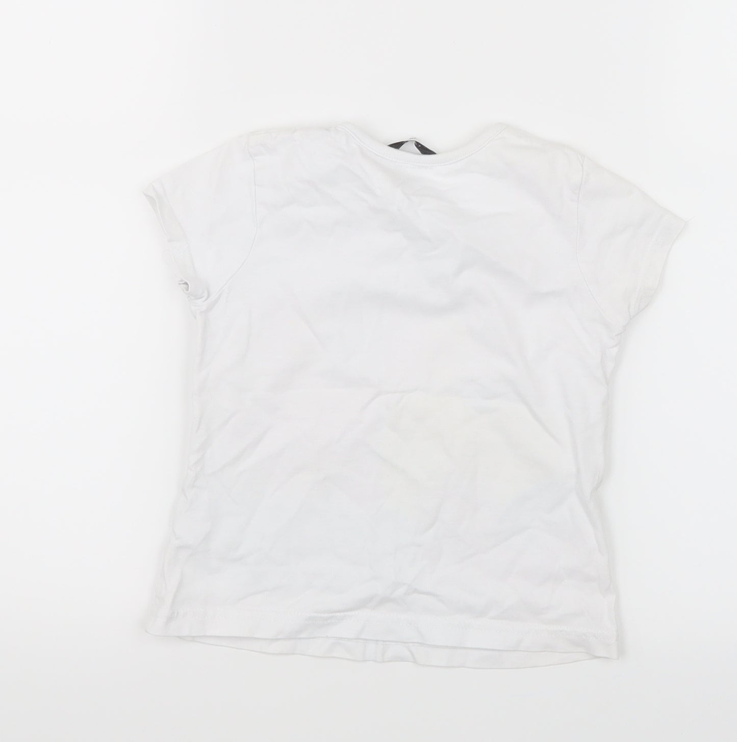 George Girls White   Basic T-Shirt Size 3-4 Years