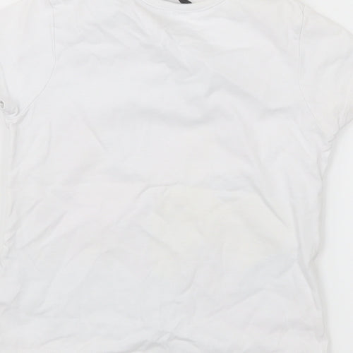 George Girls White   Basic T-Shirt Size 3-4 Years