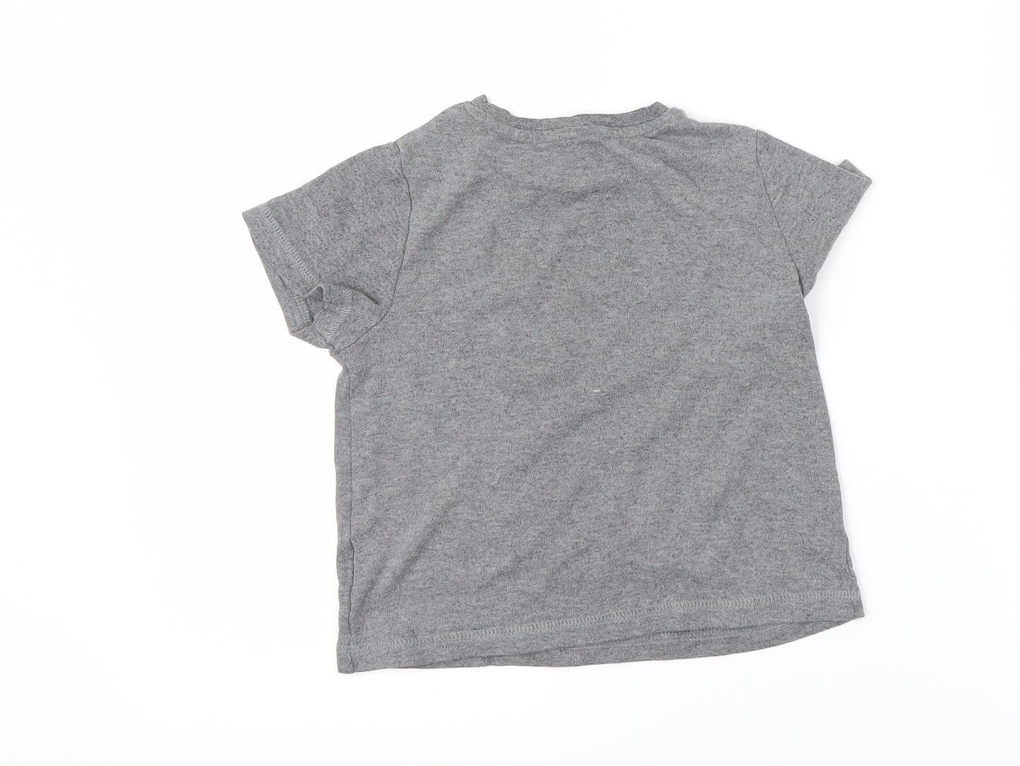 George Boys Grey   Basic T-Shirt Size 5-6 Years  - SUPER HERO KID