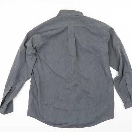 Marks and Spencer Mens Grey    Button-Up Size 15.5