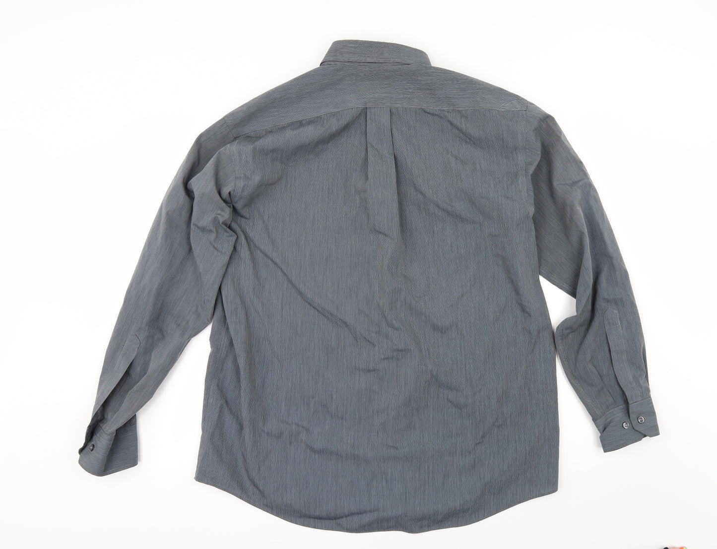 Marks and Spencer Mens Grey    Button-Up Size 15.5