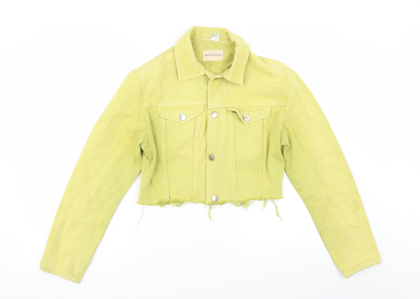Warehouse Womens Green   Jacket  Size 12  - CROPPED