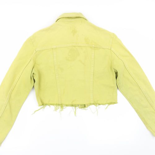Warehouse Womens Green   Jacket  Size 12  - CROPPED