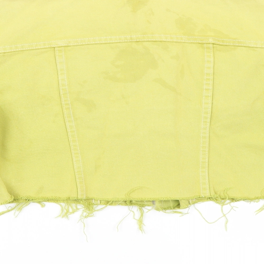 Warehouse Womens Green   Jacket  Size 12  - CROPPED