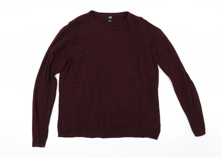 H&M Womens Red Pullover Jumper Size M