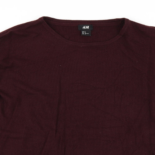H&M Womens Red   Pullover Jumper Size M