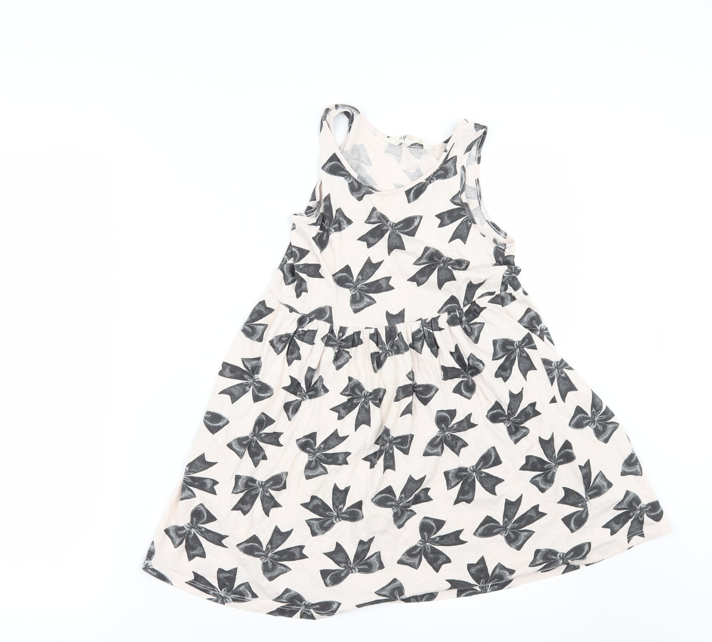 H&M Girls Orange Geometric  Fit & Flare  Size 7-8 Years