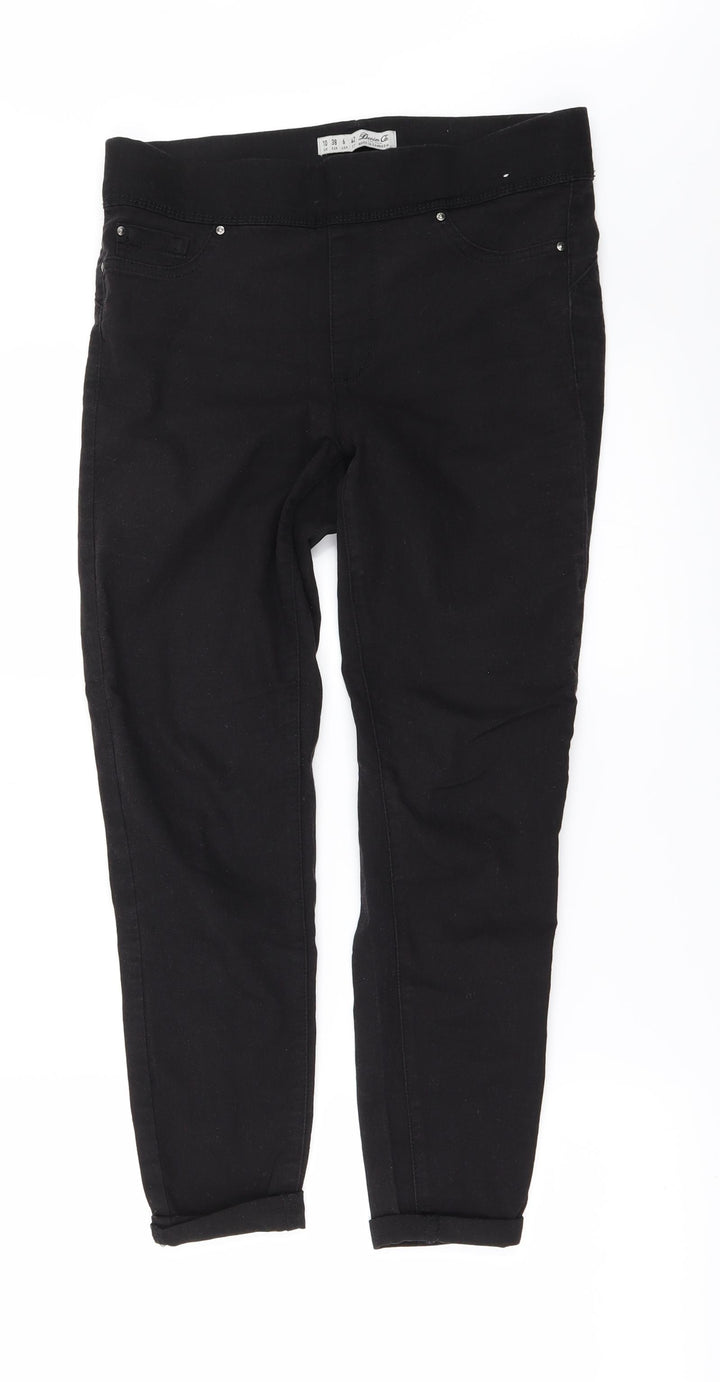 Denim & Co. Womens Black  Denim Jegging Jeans Size 10 L25 in