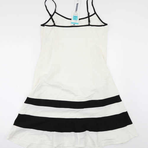 Marks and Spencer Womens White   A-Line  Size 14  - sun dress