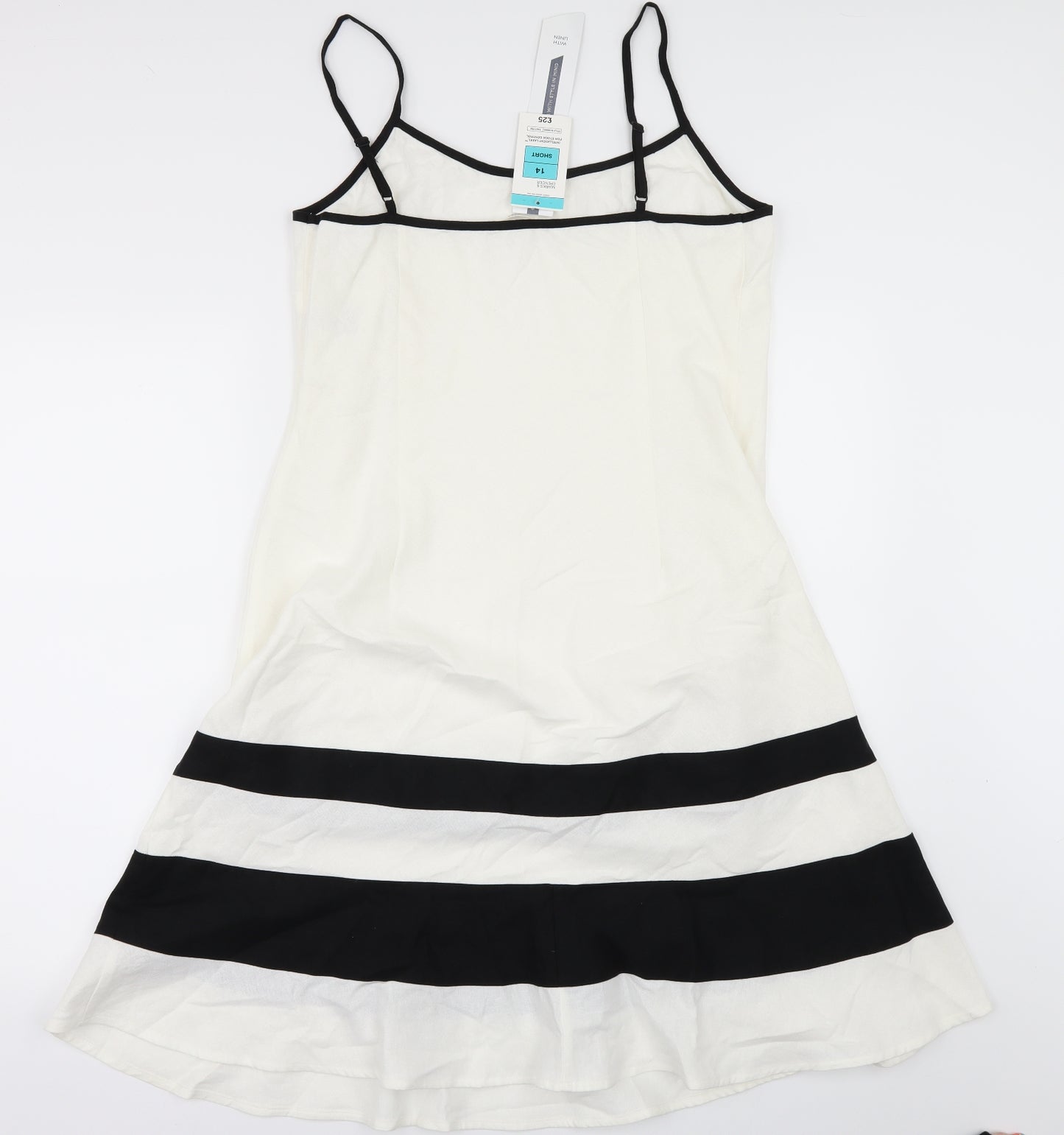 Marks and Spencer Womens White   A-Line  Size 14  - sun dress